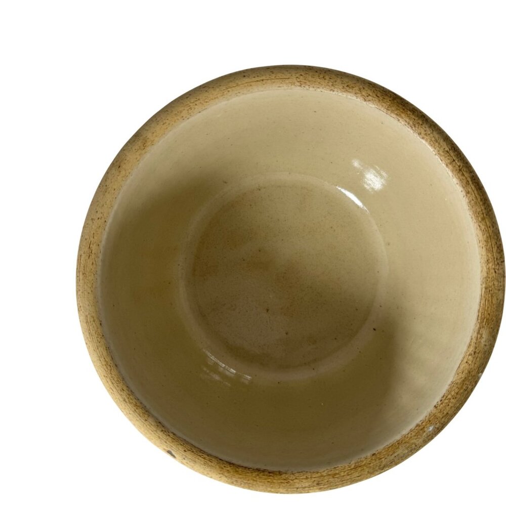 Red Wing Spongeware Crock Bowl 7” Decorative Ribbed Stoneware Speckled Vtg B - Picture 6 of 12